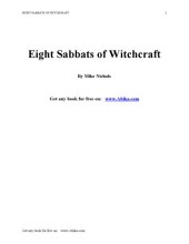 book Eight sabbats for witches, and rites for birth, marriage, and death