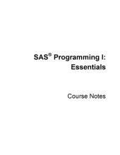 book SAS programming I : essentials : course notes