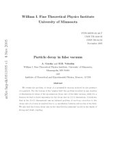 book Particle decay in false vacuum (9 pages)