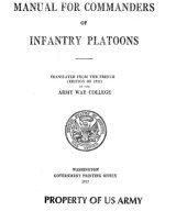 book Manual for commanders of infantry platoons