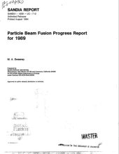 book Particle beam fusion progress report for 1989