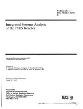 book Integrated systems analysis of the PIUS reactor