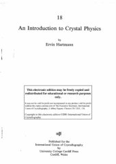 book An introduction to crystal physics