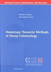 book Homotopy theoretic methods in group cohomology