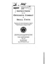 book Instructions for the offensive combat of small units