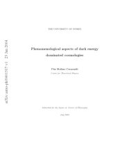 book Phenomenological aspects of dark energy dominated cosmologies