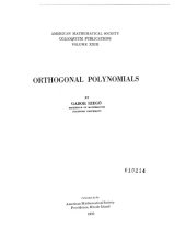 book Orthogonal polynomials