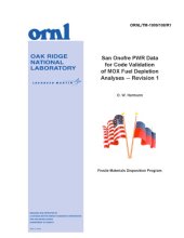 book San Onofre PWR Data for Code Validation of MOX Fuel Depletion Analyses