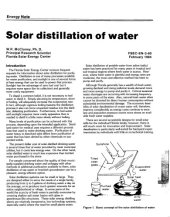 book Solar distillation as a means of meeting small-scale water demands