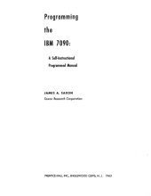 book Programming the IBM 7090: a self-instructional programmed manual