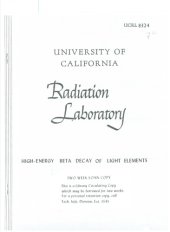 book High-energy beta decay of light elements