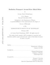 book Radiation transport around Kerr black holes