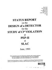 book Status report on the design of a detector for the study of CP violation at PEP-II at SLAC