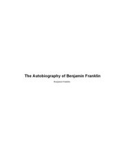 book The autobiography of Benjamin Franklin