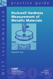 book Rockwell hardness measurement of metallic materials