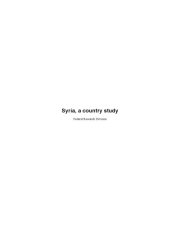 book Syria : a country study