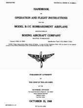 book Handbook of operation and flight instructions for the model B-10B bombardment airplane, manufactured by The Glenn L. Martin Co