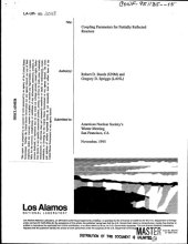 book Coupling parameters for partially reflected reactors