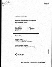 book Plutonium finishing plant : interim plutonium stabilization engineering study