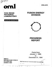 book Fusion Energy Division annual progress report