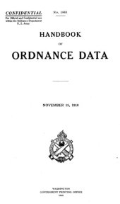 book Handbook of ordnance data