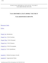 book NASA historical data book, volume IV : NASA resources 1969-1978