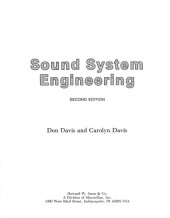 book Sound system engineering