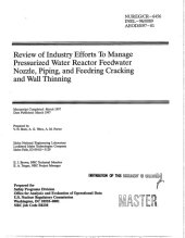 book Review of industry efforts to manage pressurized water reactor feedwater nozzle, piping, and feedring cracking and wall thinning