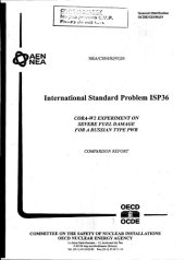 book International standard problem isp36 : cora-w2 experiment on severe fuel damage for a russian type pwr