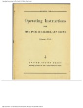 book Operating instructions for five inch 38 caliber gun crews