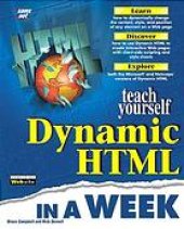 book Teach yourself dynamic HTML in a week