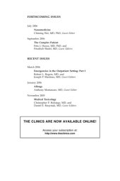 book Emergencies in the outpatient setting, Part 2