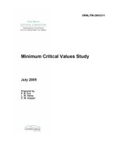 book Minimum Critical Values Study