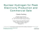 book Nuclear Hydrogen for Peak Electricity Production and Spinning Reserve