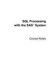 book SQL processing with the SAS system : course notes