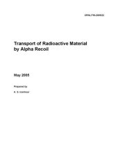 book Transport of Radioactive Material by Alpha Recoil