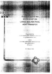 book Workshop on Large Molten Pool Heat Transfer : summary and conclusions : CEN, Grenoble, 9-11 March 1994