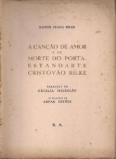 book A Canção de Amor e de Morte do Porta-Estandarte Cristóvão Rilke