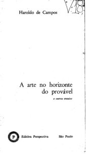 book A arte no horizonte do provável e outros ensaios