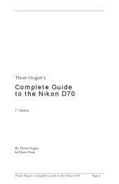 book Thom Hogan's complete guide to the Nikon D2x and D2xs