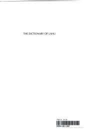 book The dictionary of Lahu