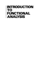 book Introduction to functional analysis