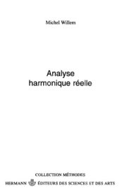 book Analyse harmonique reelle