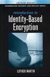 book Introduction to identity-based encryption