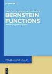 book Bernstein functions : theory and applications