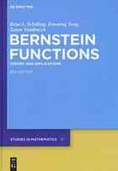 book Bernstein functions : theory and applications