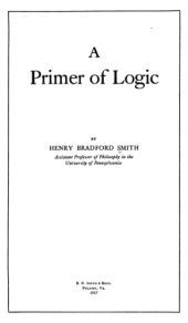 book A primer of logic