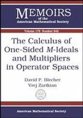 book The calculus of one-sided M-ideals and multipliers in operator spaces