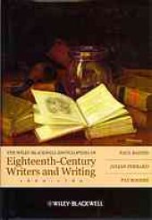 book The Wiley-Blackwell encyclopedia of eighteenth-century writers and writing, 1660-1789