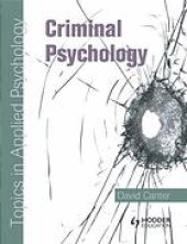 book Criminal psychology